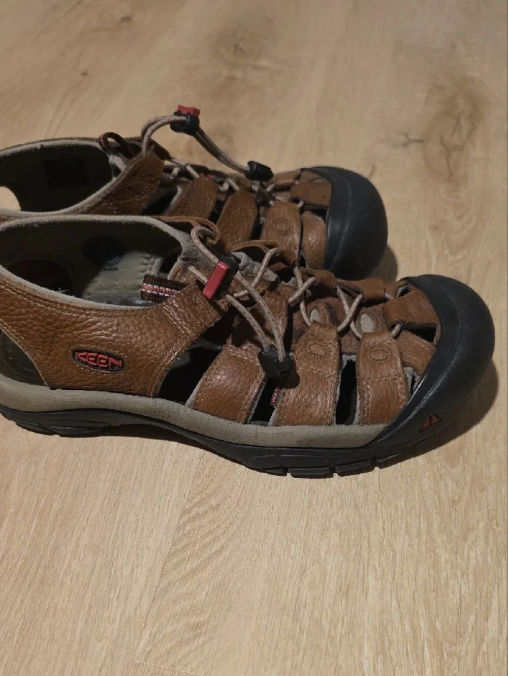 KEEN Newport Waterproof Leather Hiking Sandals Brown